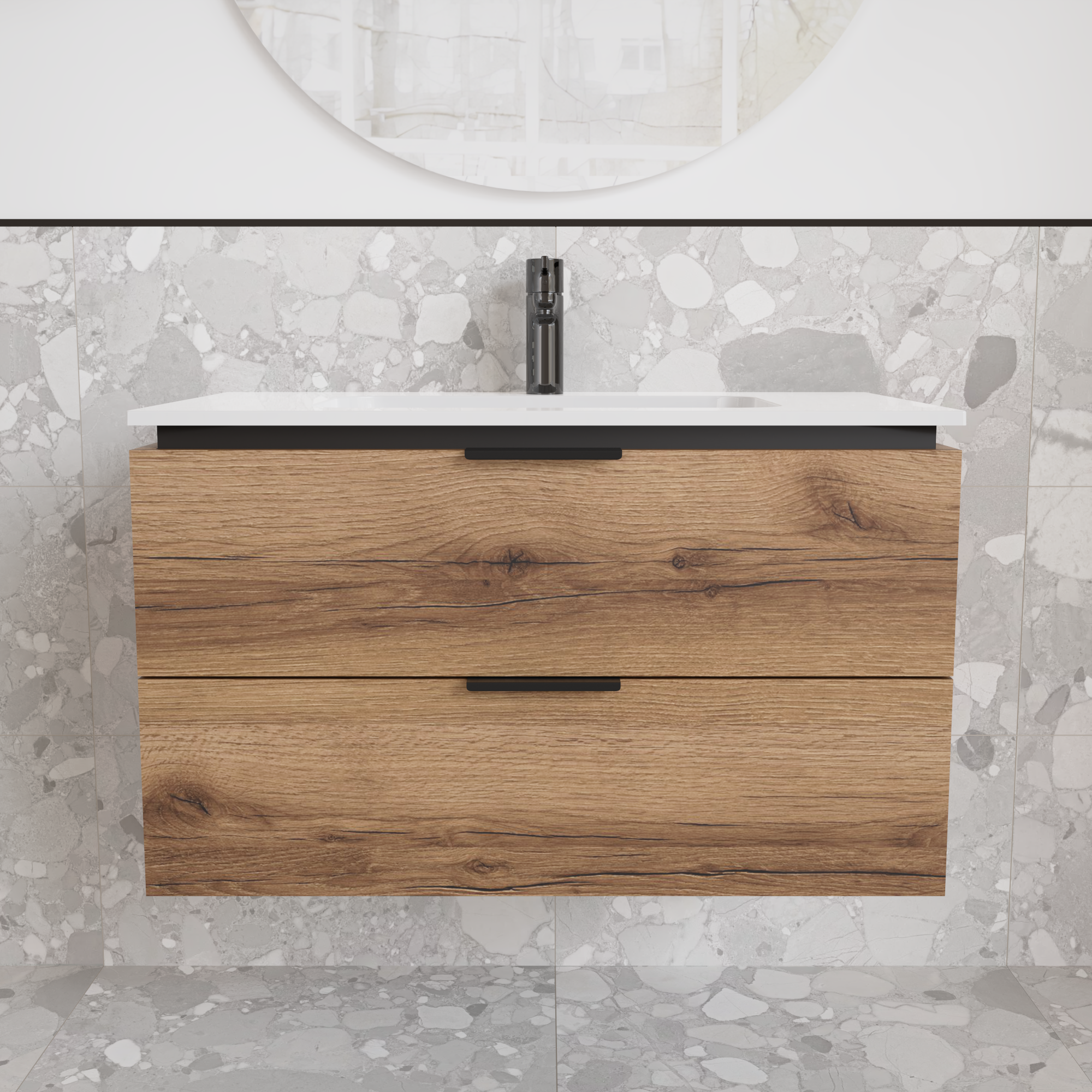 Тумба підвісна з раковиною MVK Vostok Icon 70 В2 700х450х530 мм Дуб темний (p270ko) - фото 1 Тумба підвісна з раковиною MVK Vostok Icon 70 В2 700х450х530 мм Дуб темний (p270ko) - фото 1