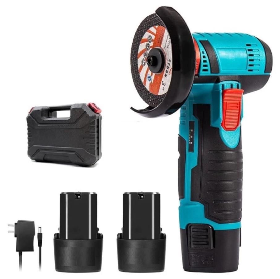 Болгарка аккумуляторная UKC с 2 аккумуляторами/чемоданом/диском 76 мм 12V 500W (26593279) - фото 3 Болгарка аккумуляторная UKC с 2 аккумуляторами/чемоданом/диском 76 мм 12V 500W (26593279) - фото 3