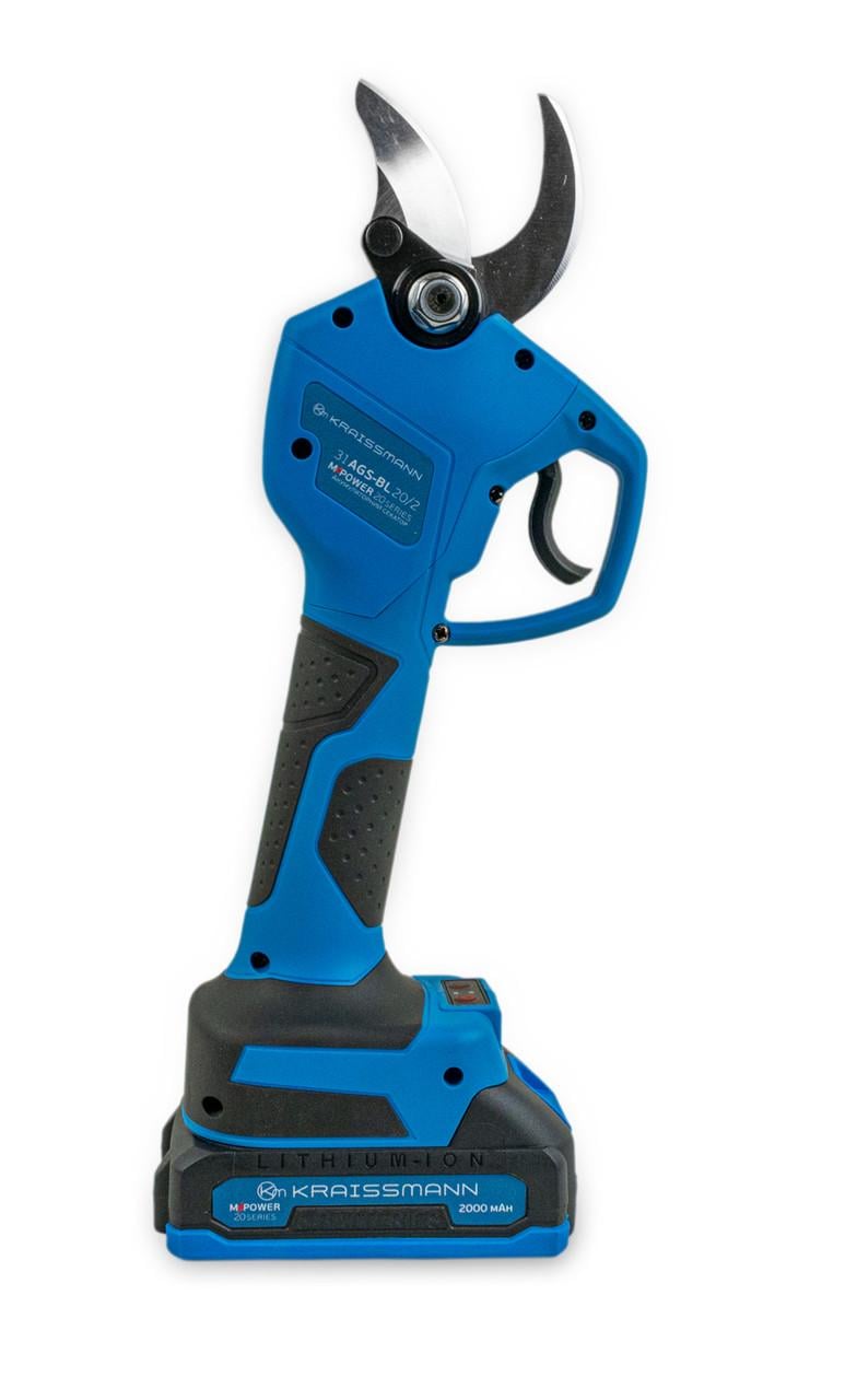 Аккумуляторный секатор KRAISSMANN 25 AGS-BL 20 MP 20V Ø 25 мм с 2 аккумуляторами в кейсе Аккумуляторный секатор KRAISSMANN 25 AGS-BL 20 MP 20V Ø 25 мм с 2 аккумуляторами в кейсе