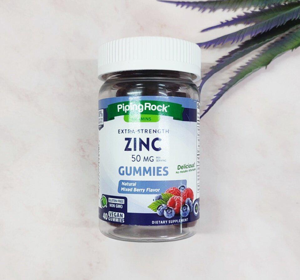 Цинк Piping Rock Zinc Natural Mixed Berry 50 mg 40 Vegan Gummies