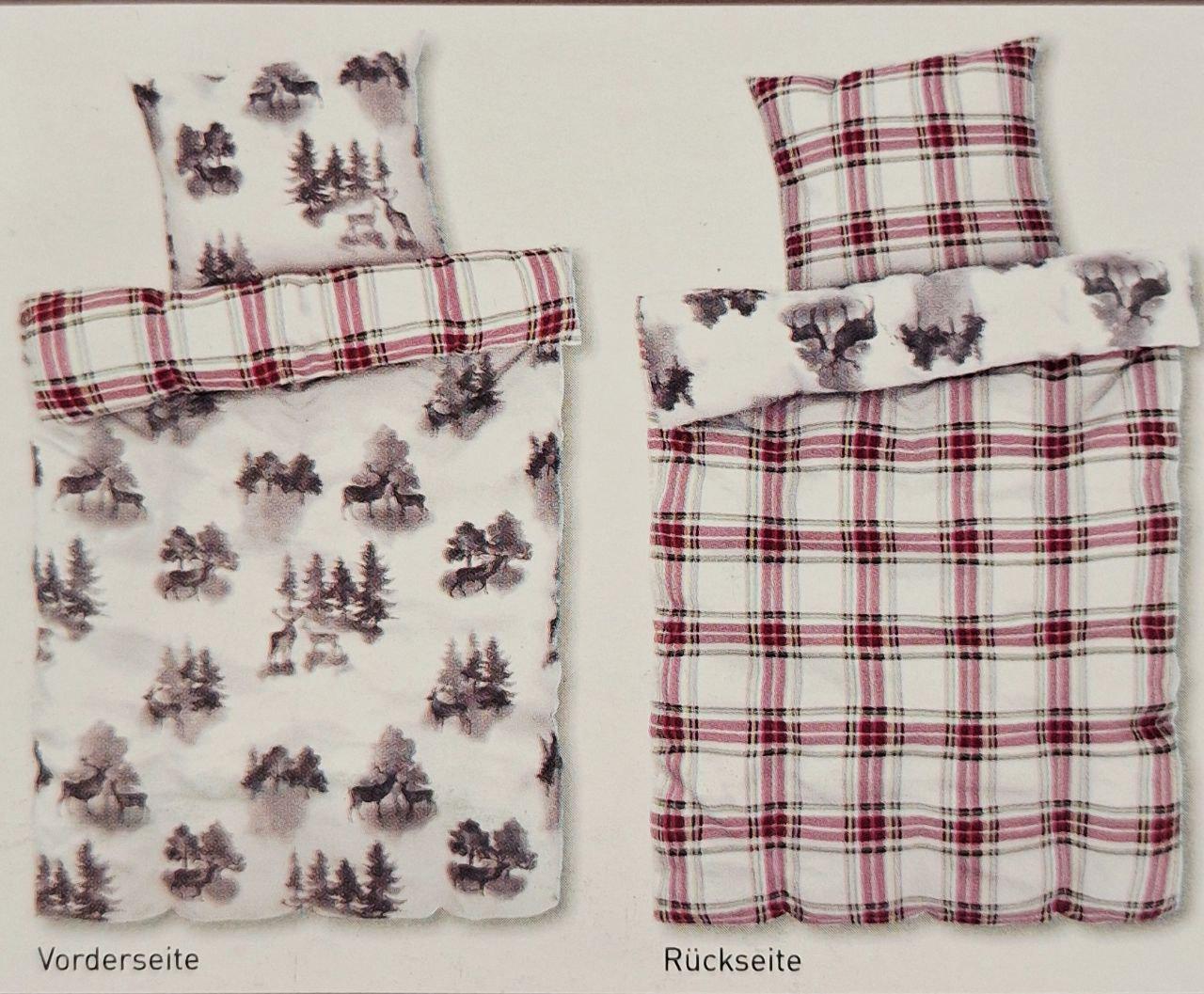 Пододеяльник двусторонний Livarno Home из фланели 155х220 см и наволочка 80х80 см (1657) - фото 2