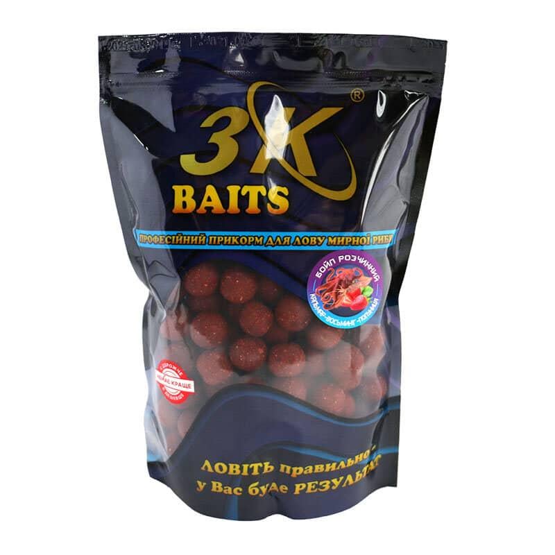 Бойл растворимый 3KBaits Кальмар-осьминог-клубника 20 мм 800 г (3KB1221)