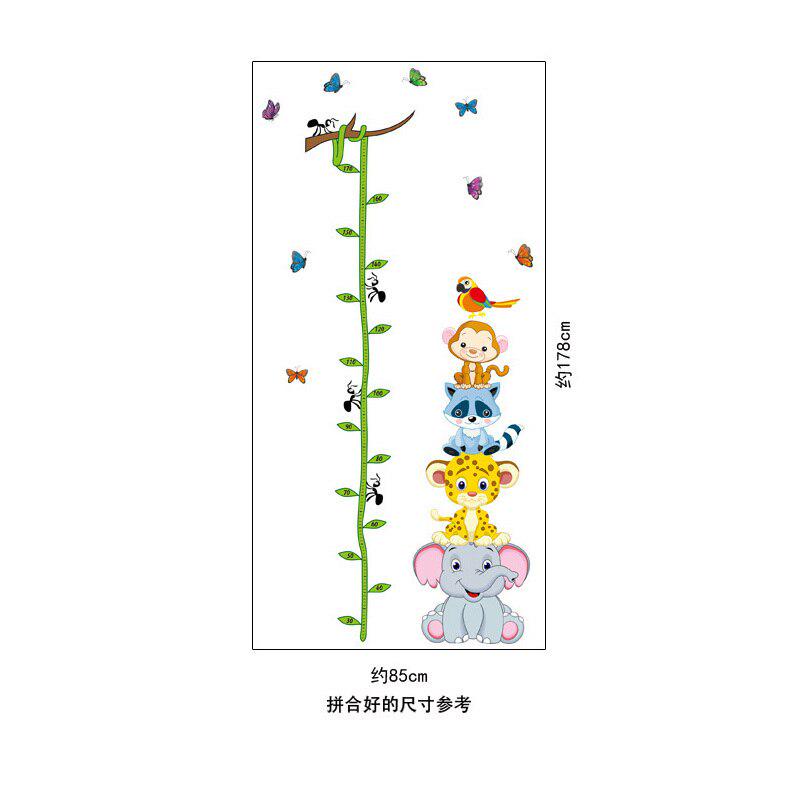 Наклейка детская ростомер на стену Green Life Зоопарк 85х178 см (AY9201) - фото 3 Наклейка детская ростомер на стену Green Life Зоопарк 85х178 см (AY9201) - фото 3