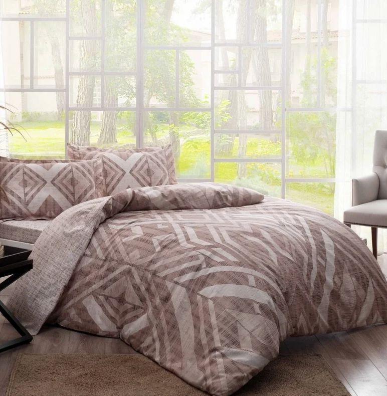 Постельное белье Tac Avril kahve сатин Коричневый