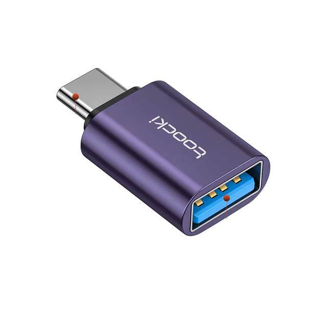 Адаптер Toocki OTG 3.0 USB Type C-USB A Фиолетовый (TQ-OTG01CAPUR)