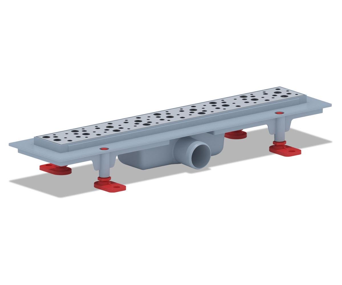 Трап линейный ANIPlast с нержавеющей матовой решеткой Briz 450х62 мм (TL1345MEU)