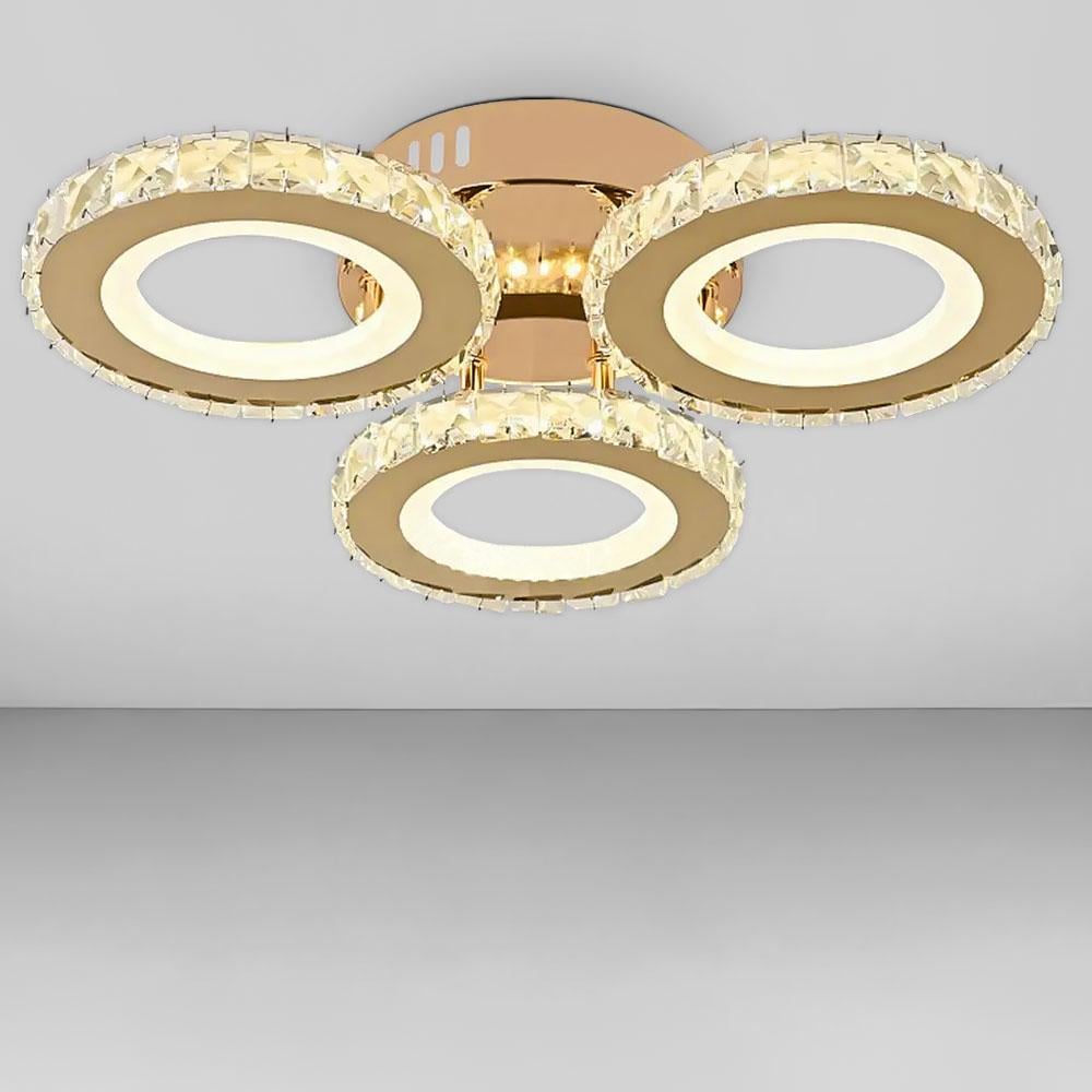 Люстра потолочная светодиодная Light House SY-18380/3 GD 78 W 405х100 мм Золотой