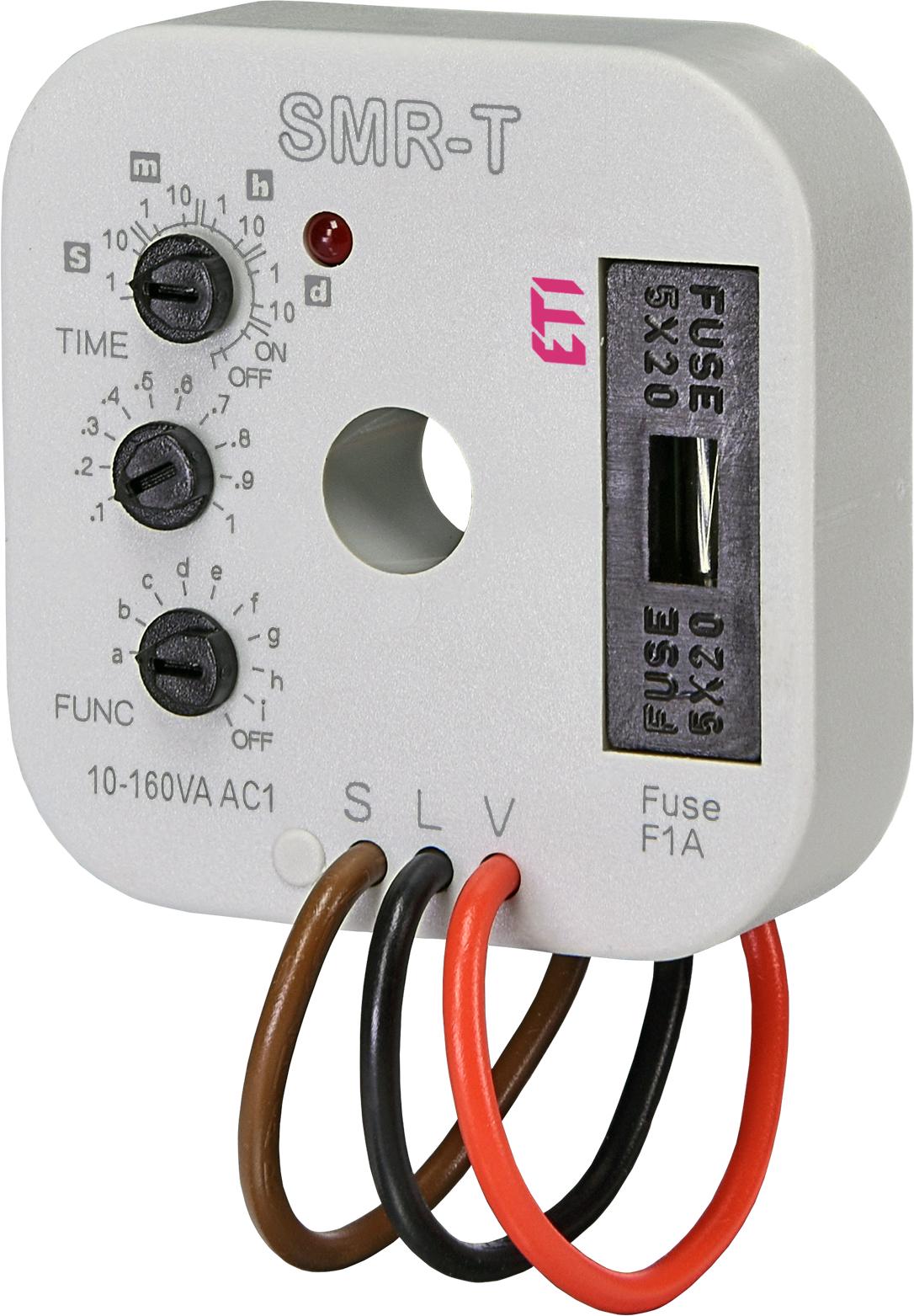 Реле часу ETI SMR-T 0,1 с-10 днів затримка на вимкнення/увімкнення 3-провідне (2470004)