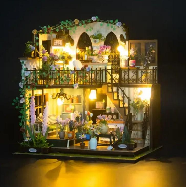 Конструктор DIY House румбокс Будинок у квітах з підсвічуванням 22x17x24 см (2104618651) - фото 9 Конструктор DIY House румбокс Будинок у квітах з підсвічуванням 22x17x24 см (2104618651) - фото 9