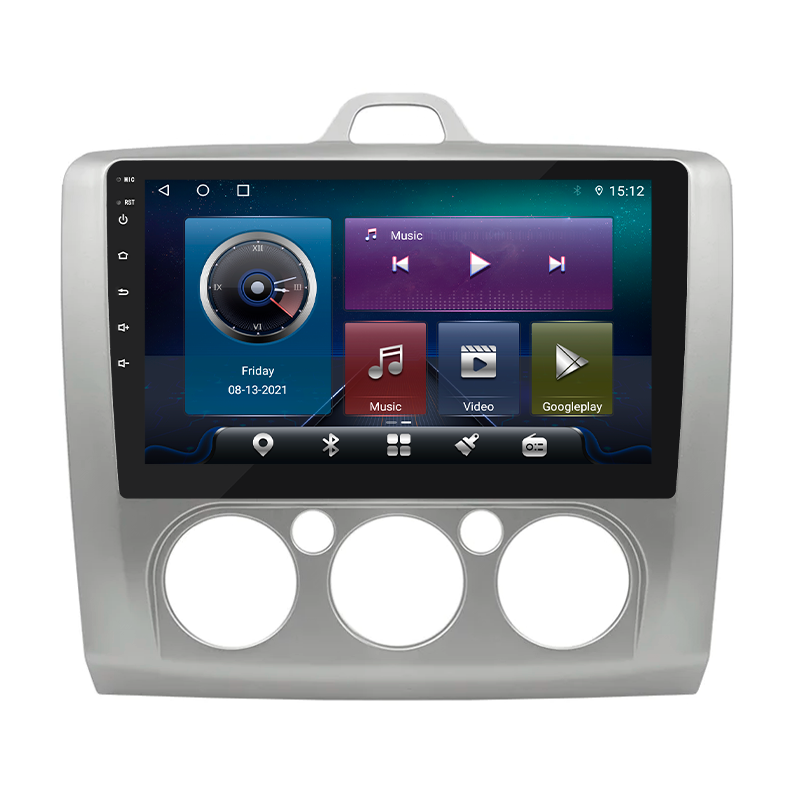 Автомагнитола штатная Lesko для Ford Focus II North America 2007-2010 9" 4/32Gb 4G Wi-Fi GPS Top MOB