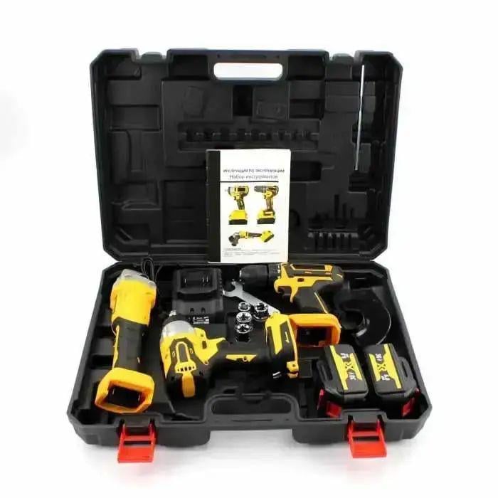 Набор электроинструментов KAR1002 36В 6.0Ah 54 Нм шуруповерт/гайковерт/шлифовальная машинка с реверсом и подсветкой (opt-104811)