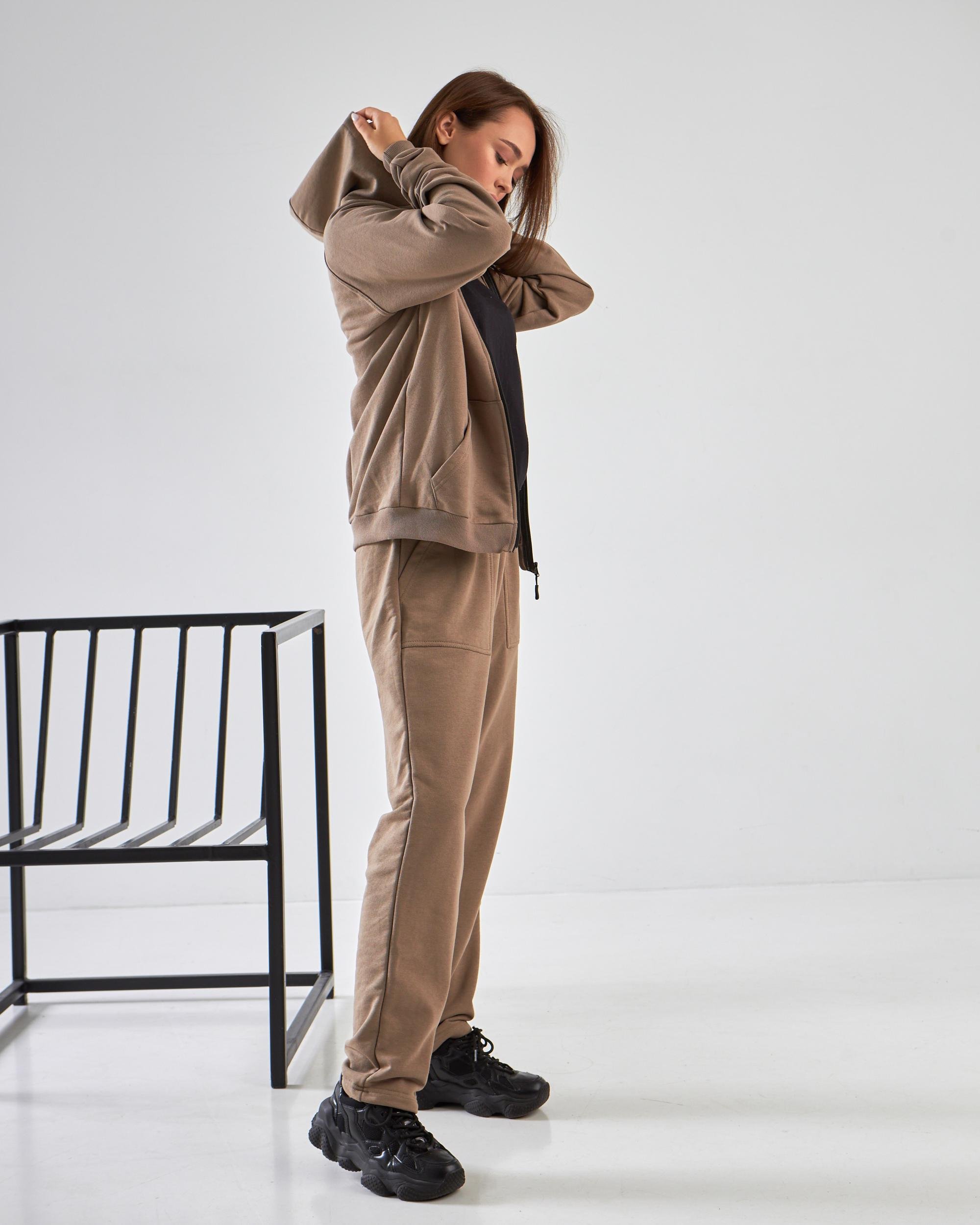 Спортивный костюм женский р. 46 Капучино (14605060) - фото 4 Спортивный костюм женский р. 46 Капучино (14605060) - фото 4