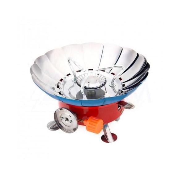 Горелка газовая UKC K-203 с пьезоподжигом и защитой от ветра Красный