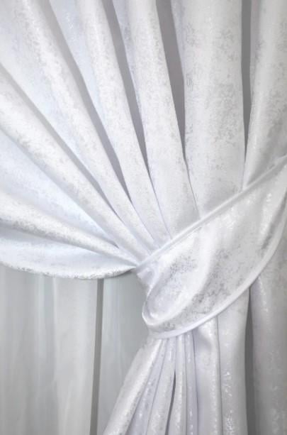 Штори у вітальню/спальню Мармур Al1 1,5х2,7 м 2 шт. Білий (1300ш) - фото 2