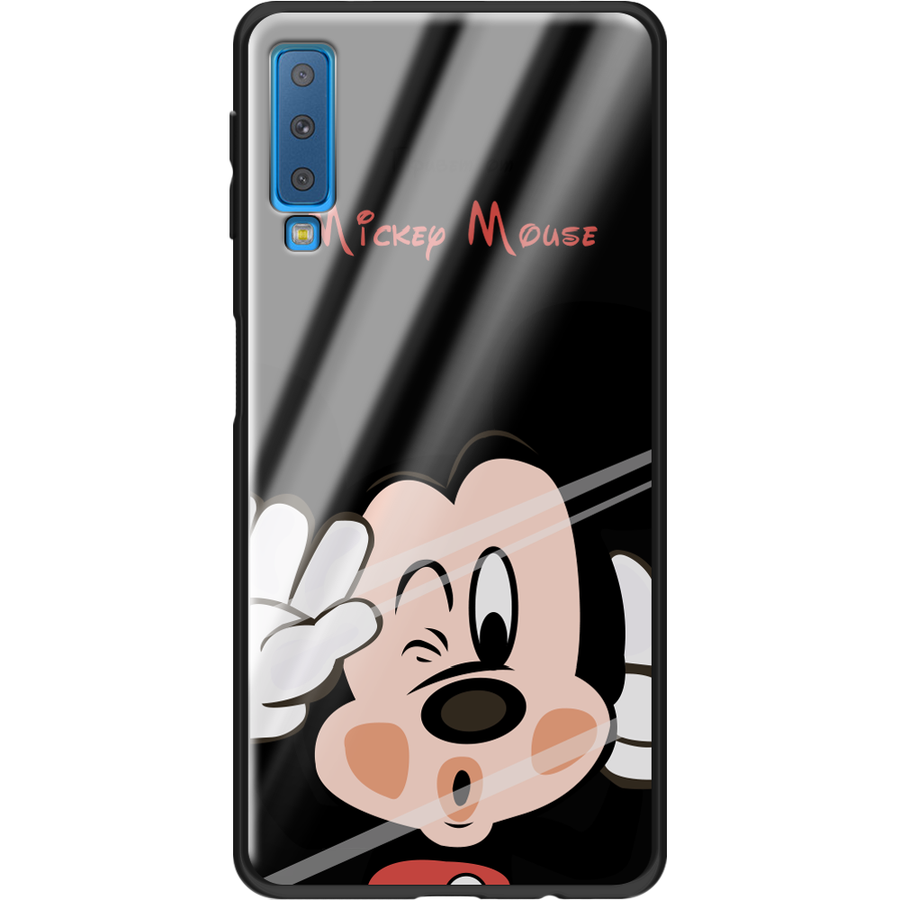 Чохол Boxface Samsung A750 Galaxy A7 2018 Mister M Чорний силікон зі склом (35481-cc58-37741)