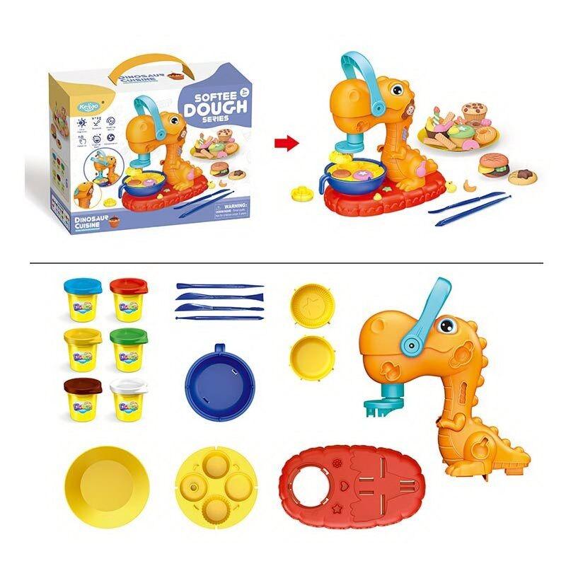 Тесто для лепки Keydo Softee Dough Series 6 цветов теста/аксессуары/пресс Multicolor (126737) - фото 2