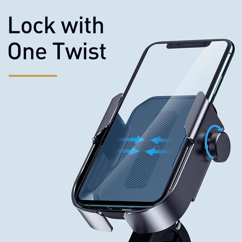 Держатель вело-мото BASEUS Armor Motorcycle holder 20мм черный - фото 7