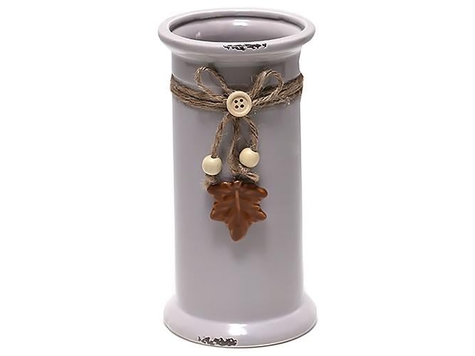 Ваза керамическая состаренная с декором 19 см (BDI-794-V14) - фото 1 Ваза керамическая состаренная с декором 19 см (BDI-794-V14) - фото 1