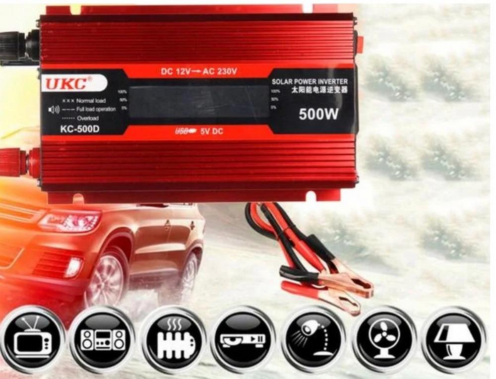 Автомобильный инвертор AC/DC 500 W KC500D с LCD экраном и USB 12/220В (a8ff3ea0) - фото 10