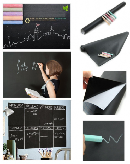 Плівка самоклеюча для малювання крейдою Black Board Sticker 45х200 см (1277037445) - фото 6