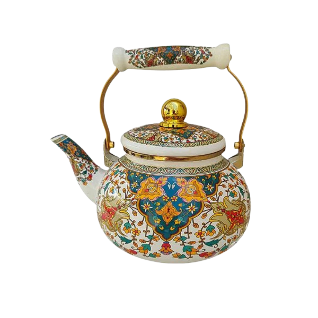 Чайник эмалированный с винтажным узором 2 л Разноцветный (Y02450) Чайник эмалированный с винтажным узором 2 л Разноцветный (Y02450)
