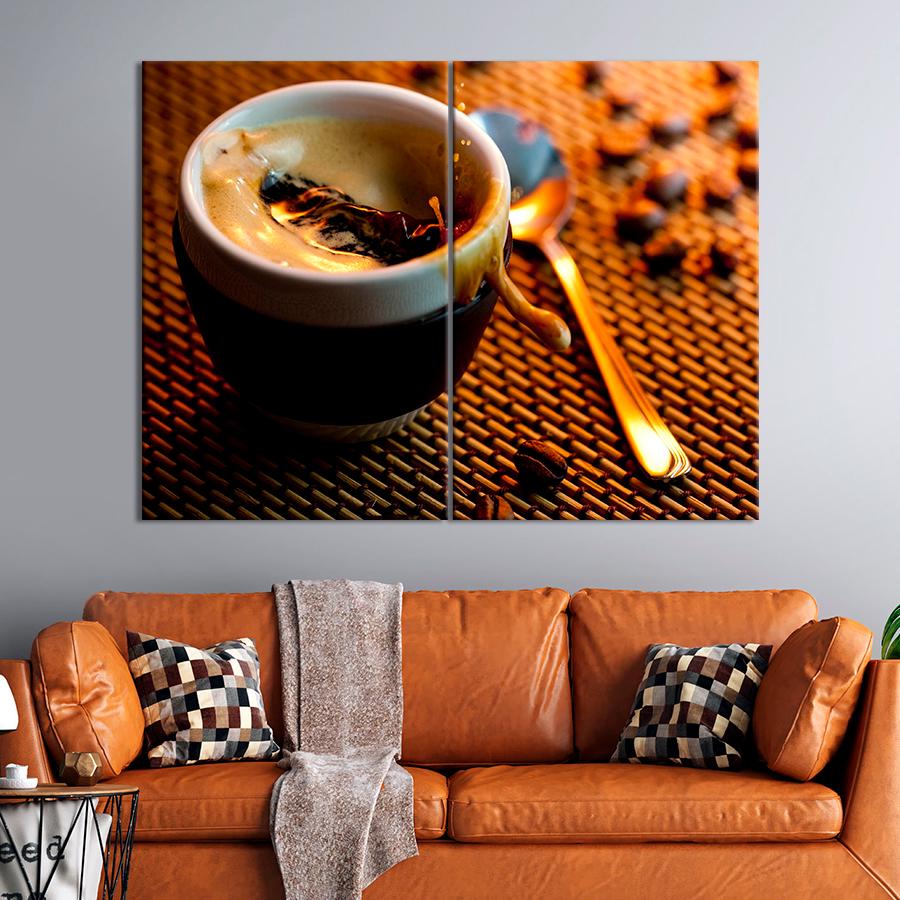 Настенний декор Крепкий кофе эспрессо 71x51 см (A426-2)