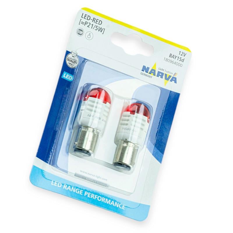 Автолампа светодиод NARVA А 12-21 5 RED Led 1,75W (2684179363)
