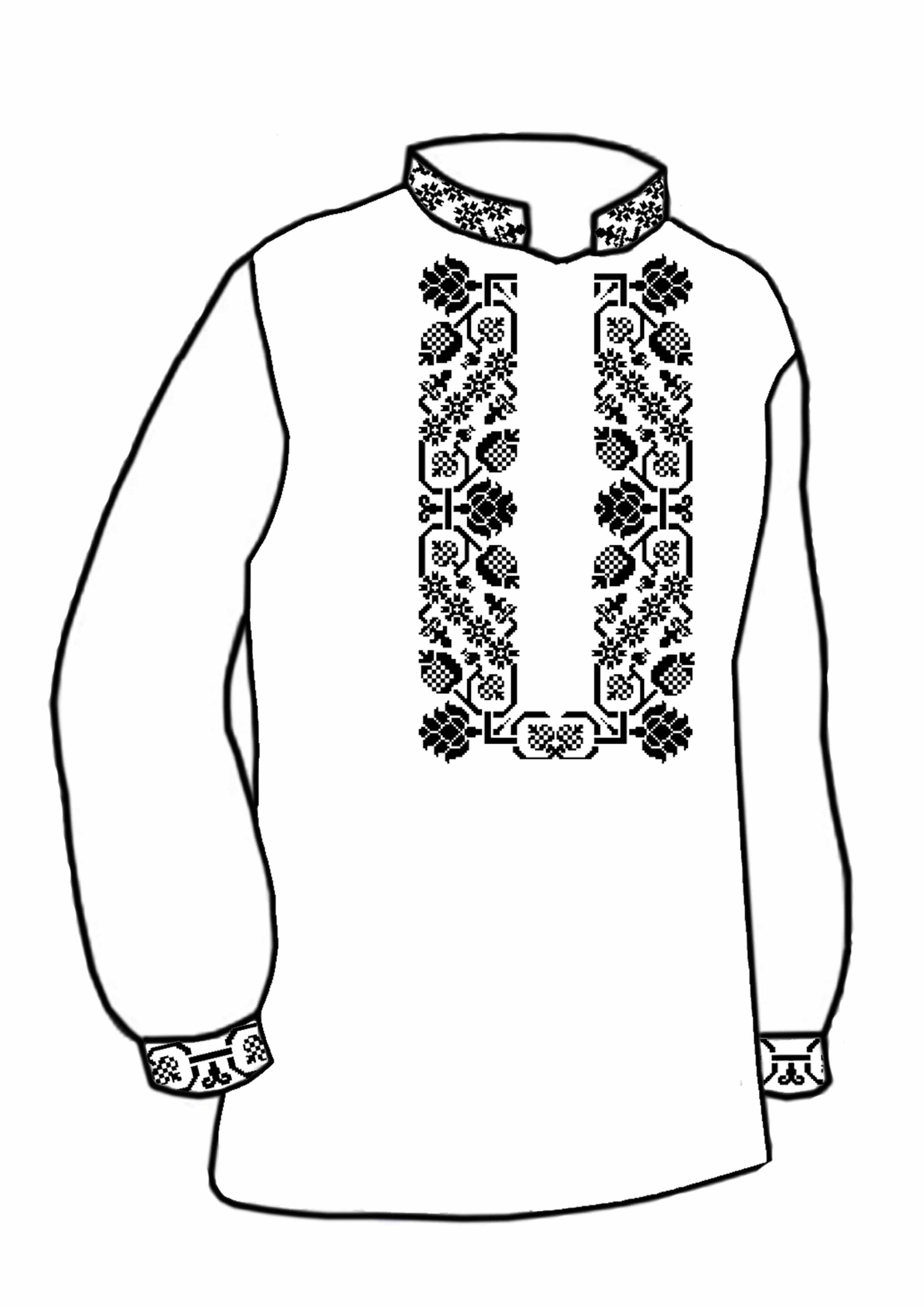 Заготовка для вишивки нитками або бісером/сорочка чоловіча не пошита СЧД-190 домоткане полотно Заготовка для вишивки нитками або бісером/сорочка чоловіча не пошита СЧД-190 домоткане полотно