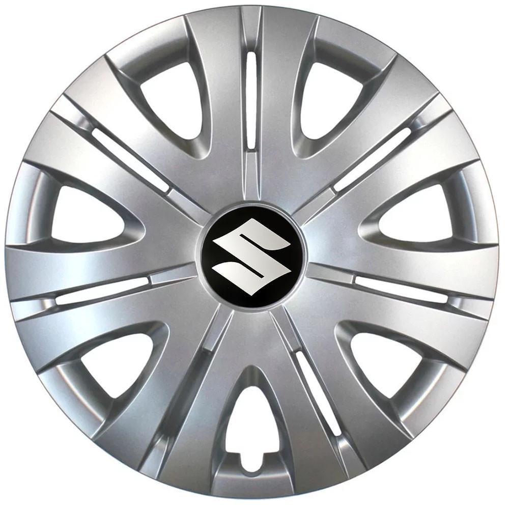Колпаки SJS 317 с логотипом Suzuki R15 4 шт. Серебристый (2654558183)