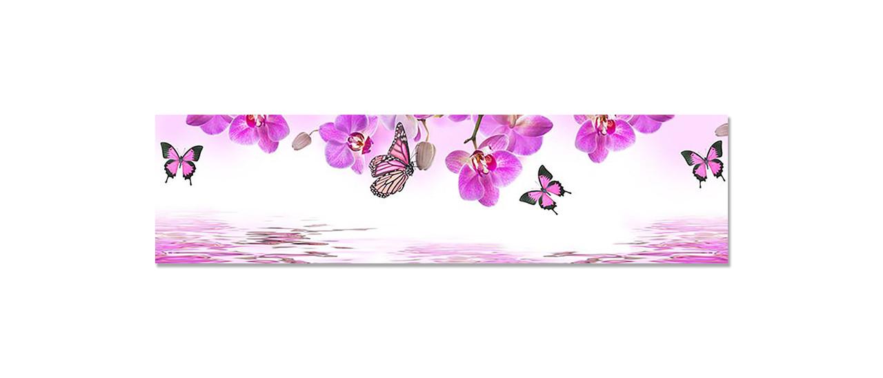 Наклейка виниловая на кухню Zatarga Орхидеи и Бабочки 650х2500 мм (1274515597)