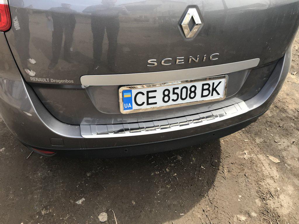 Накладка на задний бампер Carmos Grand для Renault Scenic/Grand 2009-2016 года нержавеющая сталь - фото 9