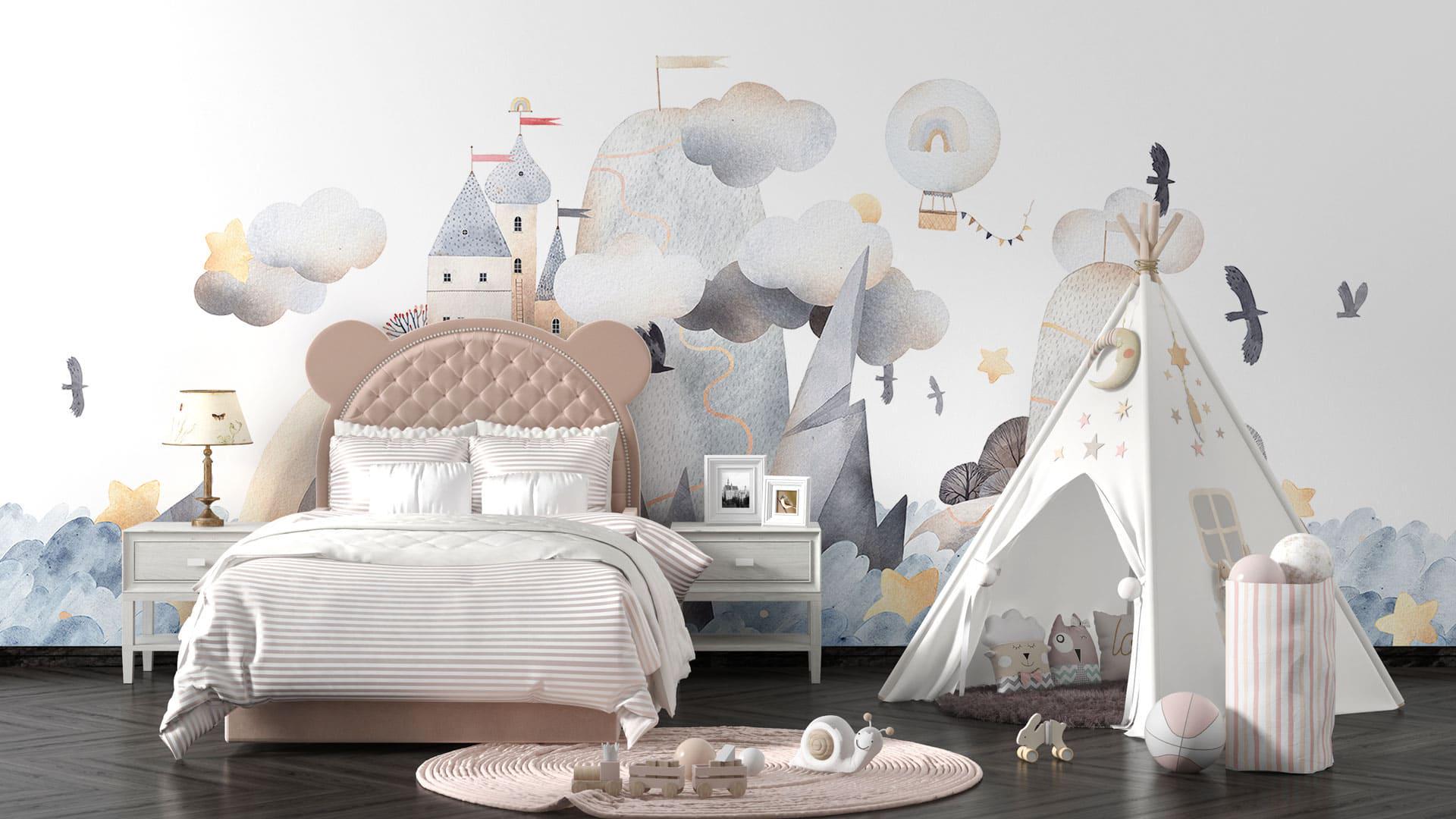 Фотообои флизелиновые Styleo Print-walls Замок в облаках 0844 300х200 см (Pw-0844)