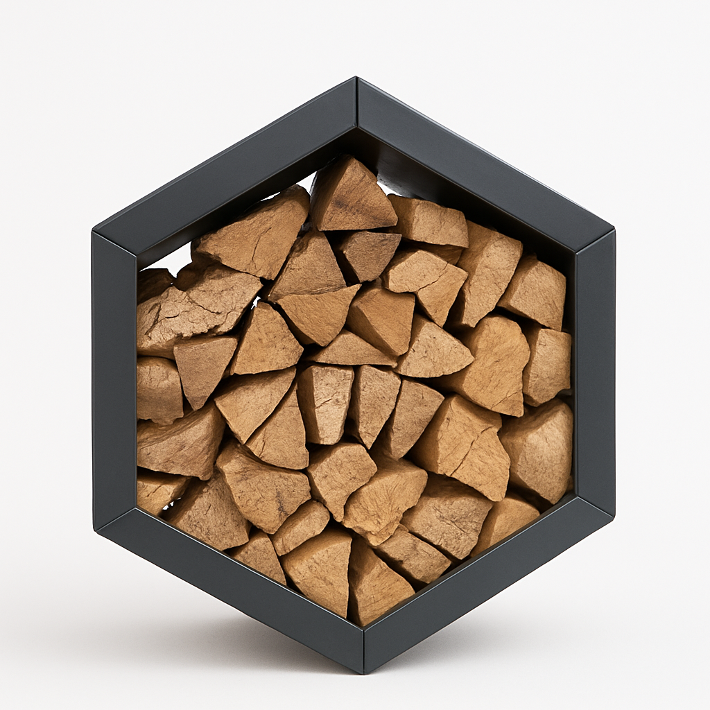 Дровитня модульная Hexa Plus сталь 82х71х40 см Антрацит (DR6)