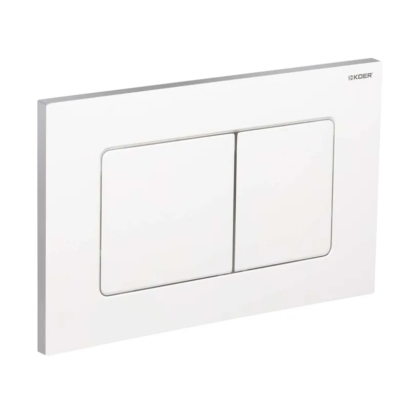 Панель смыва KOER KT-0602-03 пластиковая кнопка квадратная Белый (KR5180)