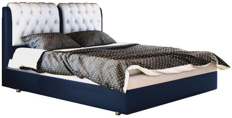 Кровать Скарлет 160х200 см Allure Navy/White