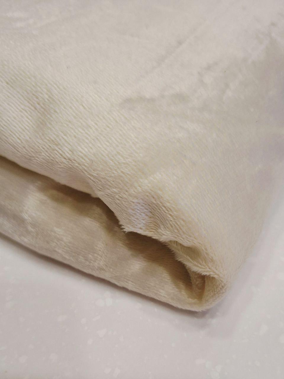 Простирадло на резинці Colorful Home велюрове 160x200x25 см Кремовий (1631) - фото 4 Простирадло на резинці Colorful Home велюрове 160x200x25 см Кремовий (1631) - фото 4