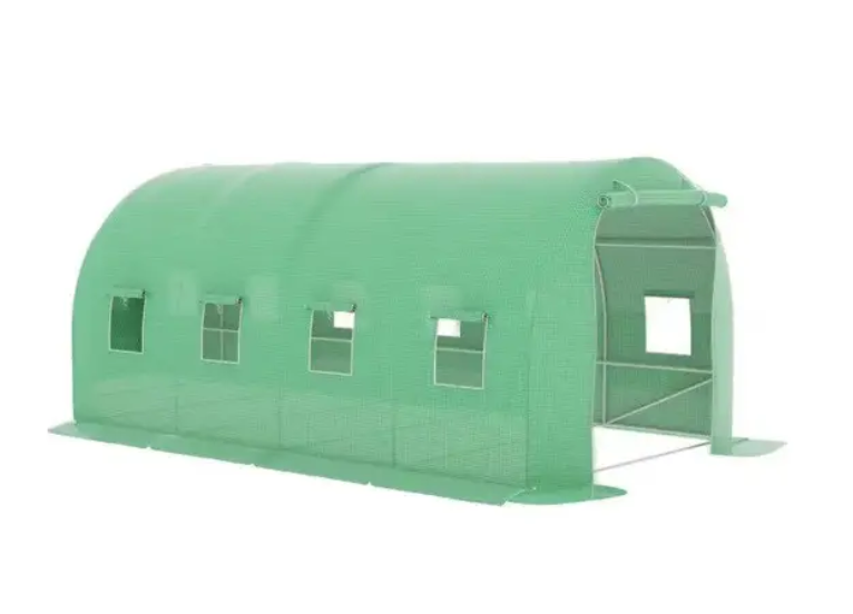 Теплиця садова 2,5х4х2 м 10 м2 140 г/м2 Зелений (30301466)