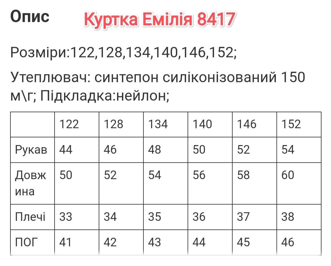 Куртка демісезонна для дівчинки Емілія 122 см Рожевий (D-8417-122р) - фото 3