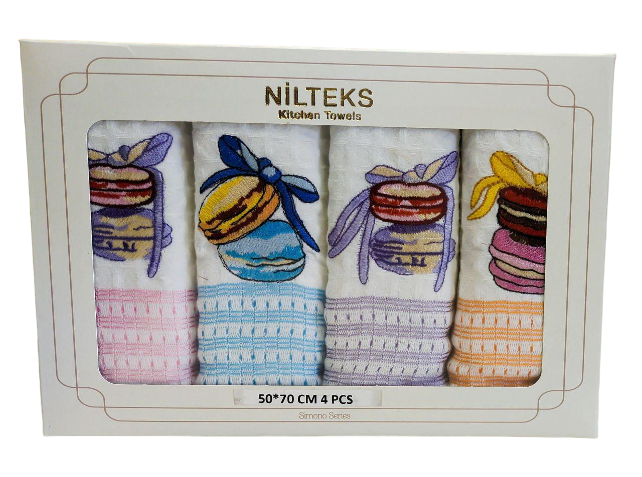 Рушники кухонні Maccarone Nilteks вафельні 50х70 см 4 шт. (0952)