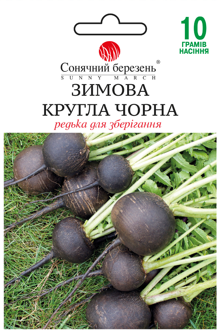 Насіння овочів Зимова кругла чорна 10гр. (9177)