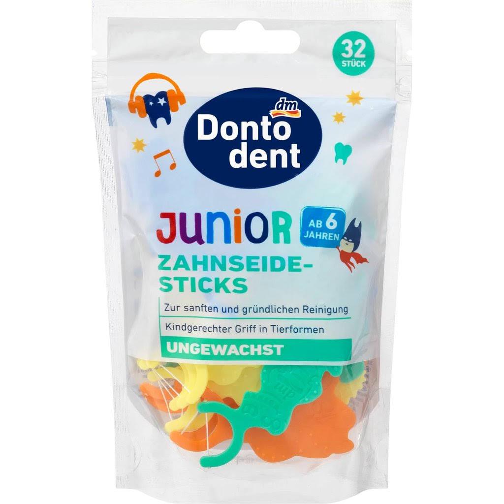 Зубні нитки дитячі Dontodent Junior 32 шт. - фото 1