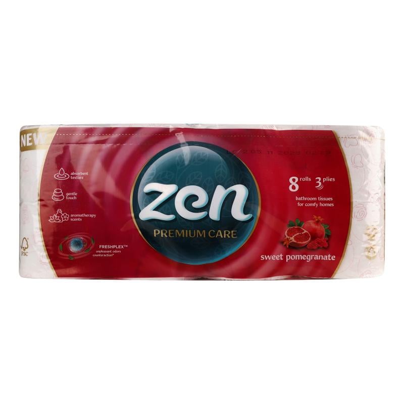 Туалетний папір ZEN Sweet Pomengranate 6 3 шари 8 шт. (100900)