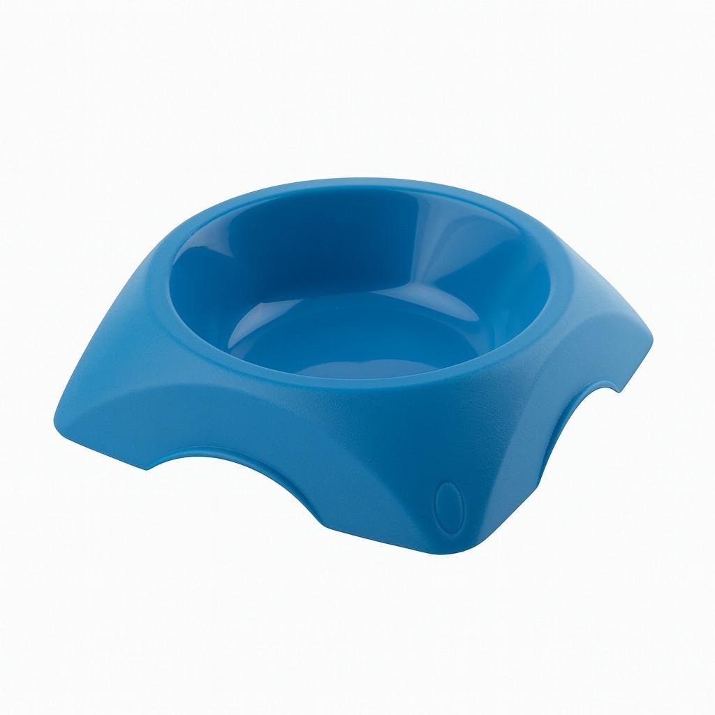 Миска для корма пластиковая 19,4x19,4x4,7 см 0,6 л Синий (4051)