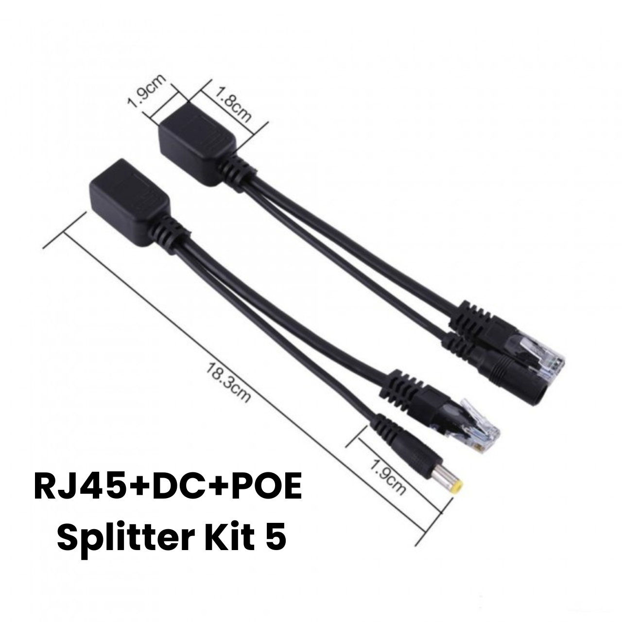 Переходник PoE RJ45/DC Splitter Kit 5 пассивный инжектор пара 802.3at 30W Ethernet 10/100Mbps Черный (2896dc) - фото 2 Переходник PoE RJ45/DC Splitter Kit 5 пассивный инжектор пара 802.3at 30W Ethernet 10/100Mbps Черный (2896dc) - фото 2