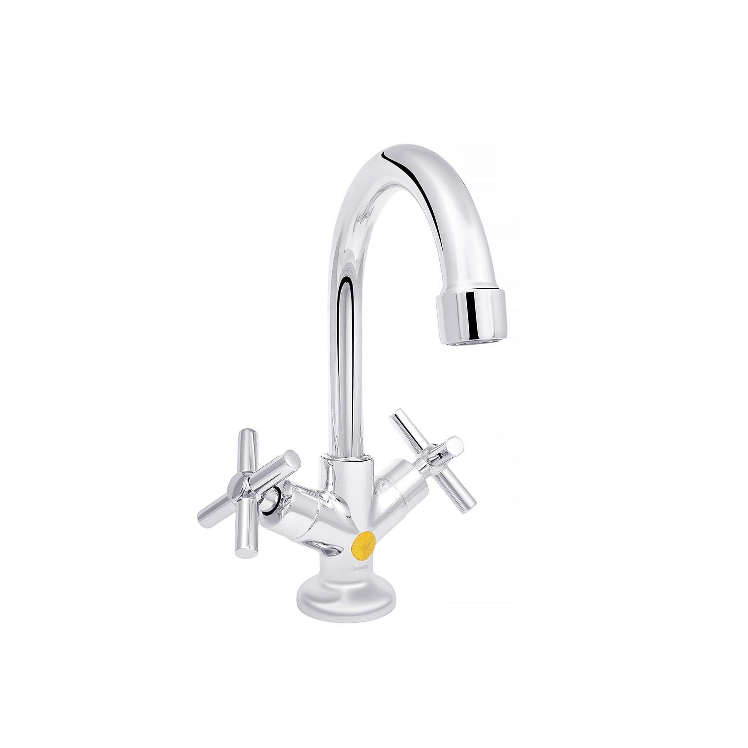 Смеситель для умывальника KRONER Aller CV012063 двухвентильный Хром (147657)