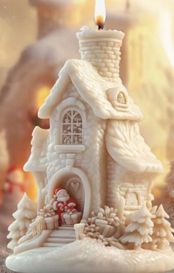 Аромасвічка Новорічний будинок з Санта-Клаусом (31192032)