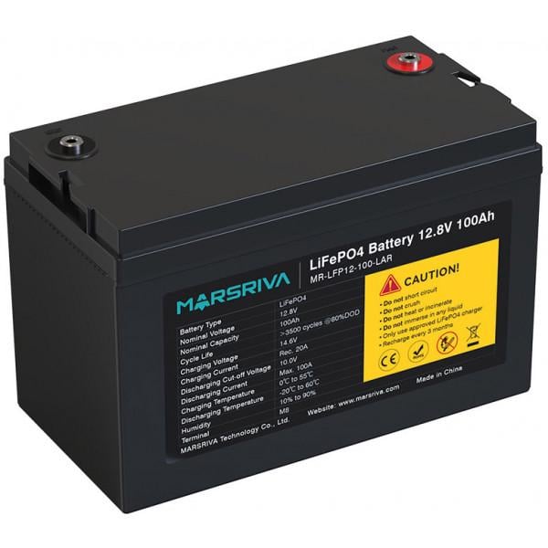 Аккумуляторная батарея Marsriva LiFePO4 12,8V 100 Ач (MR-LFP12-100-LAR)