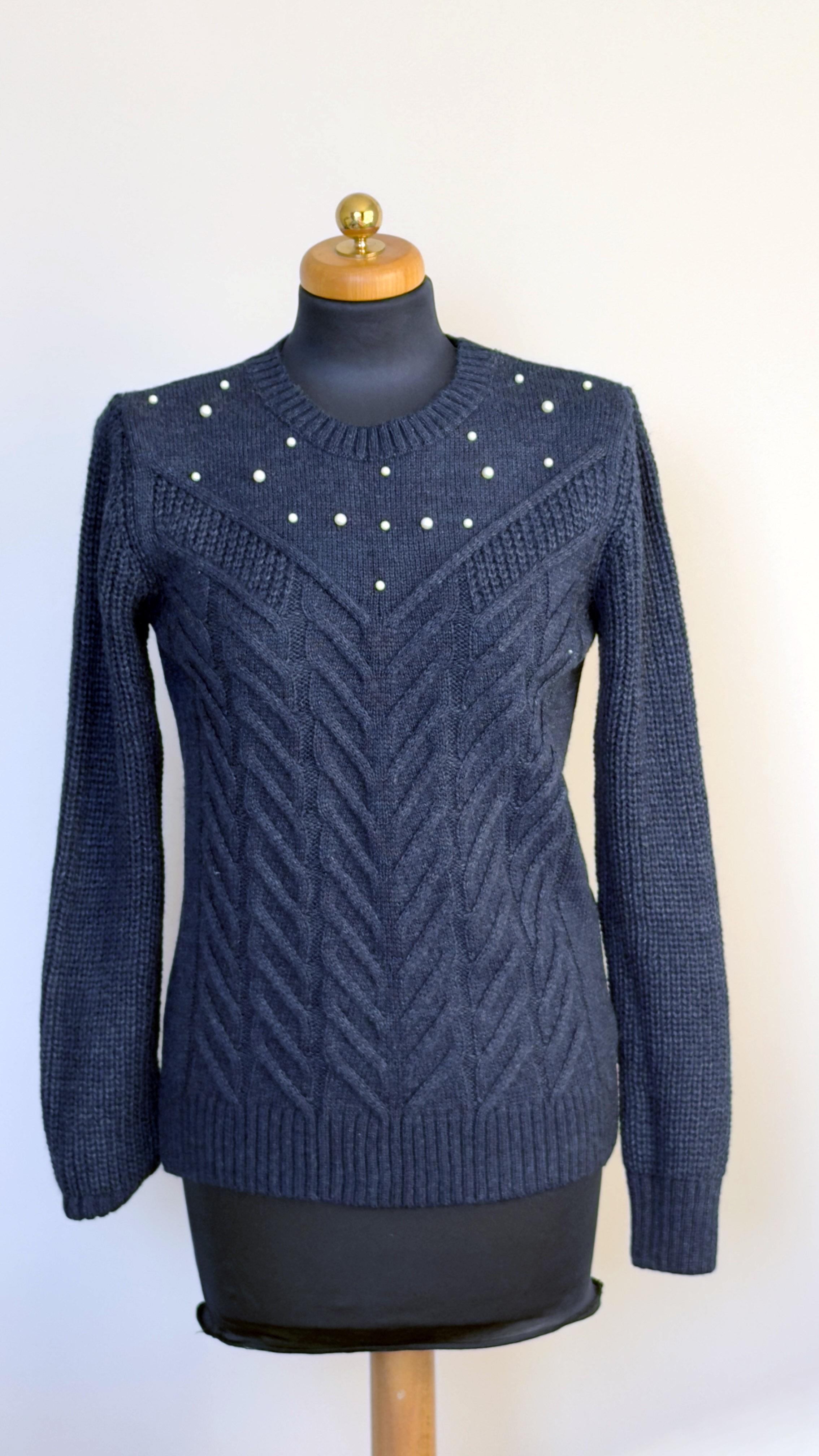 Светр Vivacita з намистинами M/L Синій (3730438)