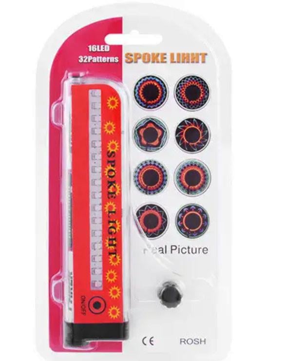Подсветка колес велосипеда Spoke light 16 LED 32 узора (2009136404)