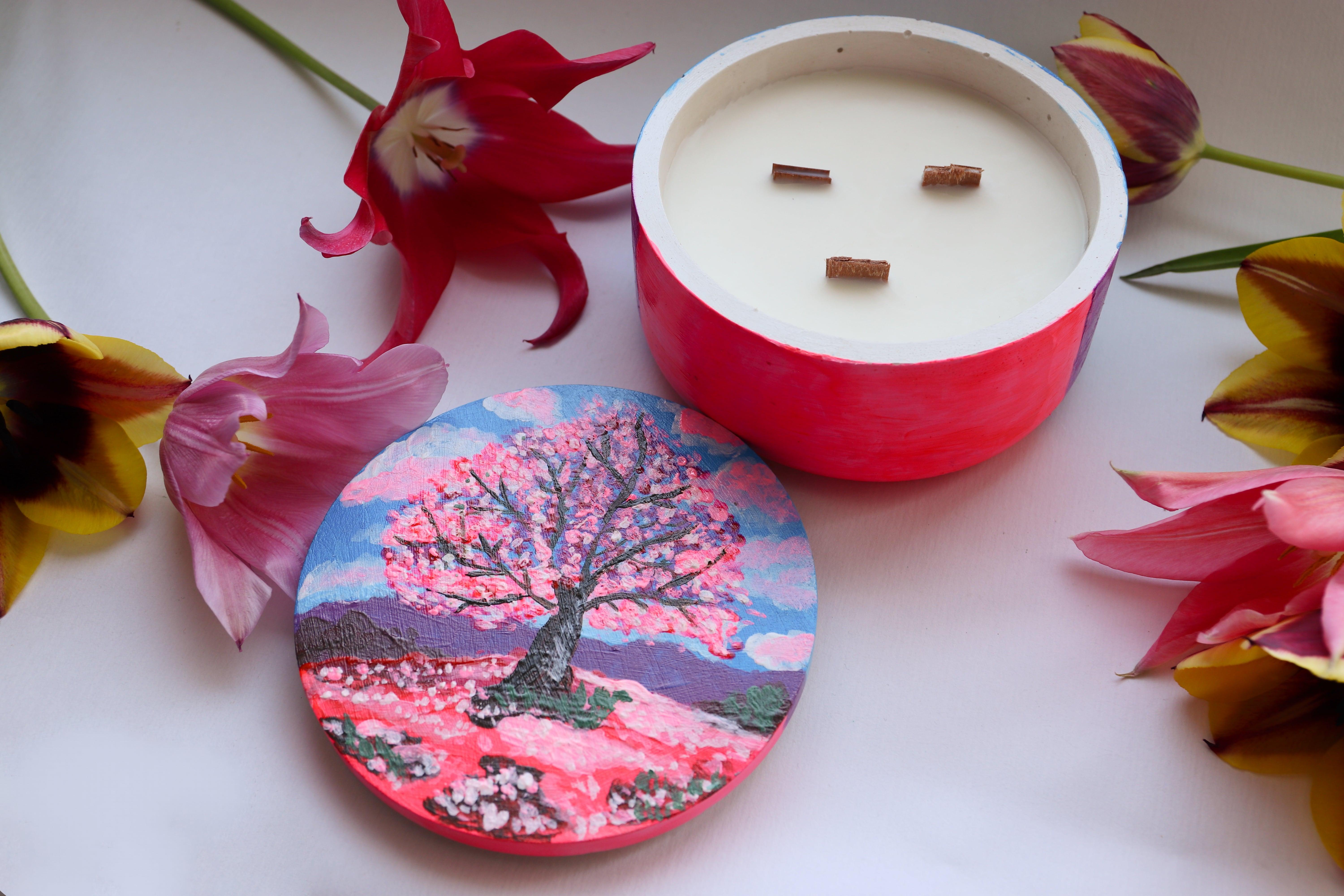 Свічка The radiance of peace вишневий цвіт соєвий віск